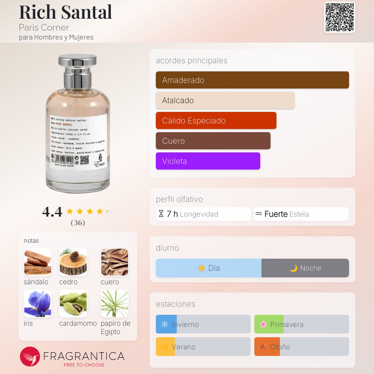 Paris Corner Emir Rich Santal EDP / 100 ml (M) (Dupe Santal 33)