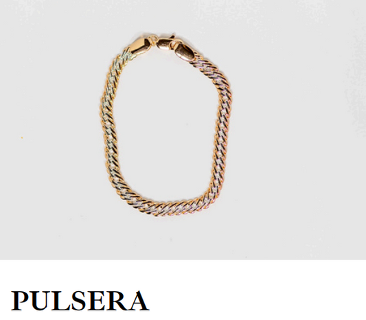 Pulsera gruesa baño de oro