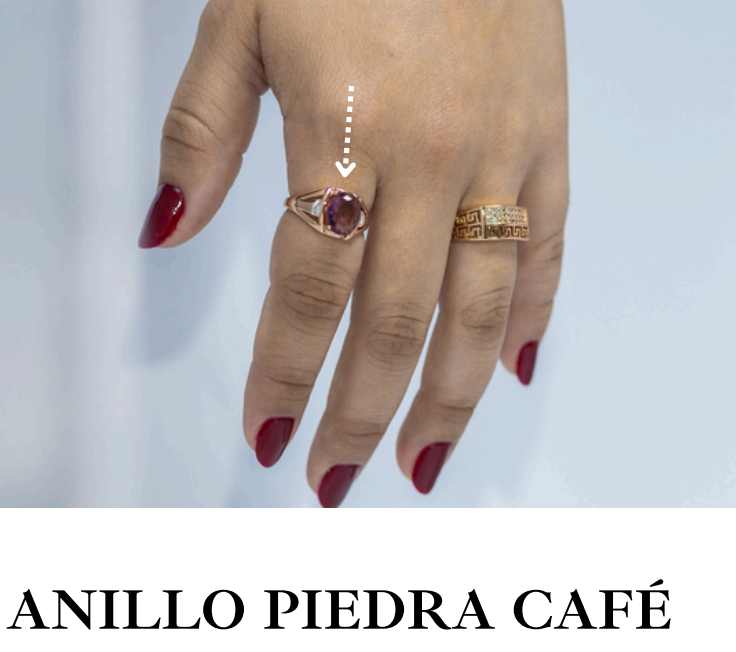Anillo Piedra Café