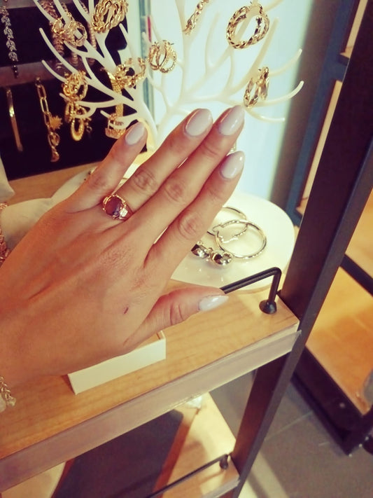 Anillo Piedra Café